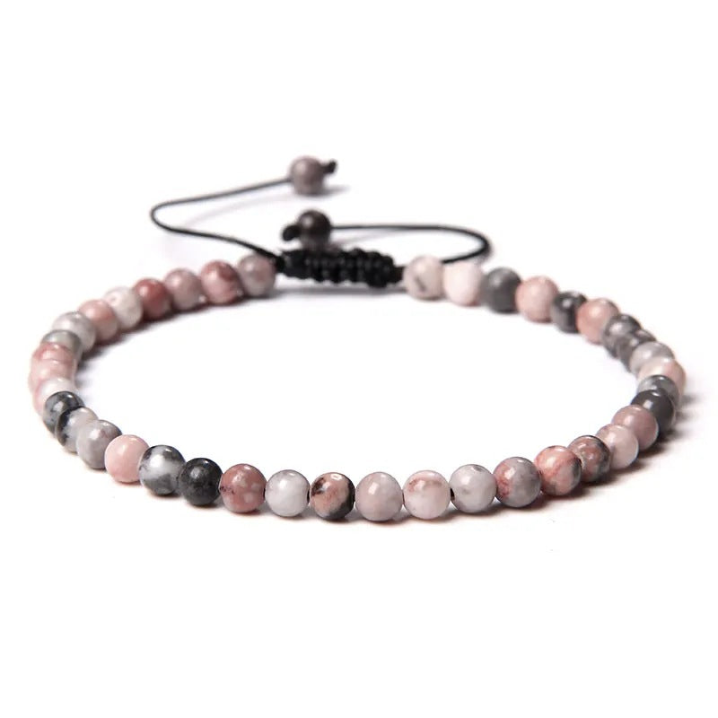 Casual Natural Agate Stone Adjustable Knitting Bracelet