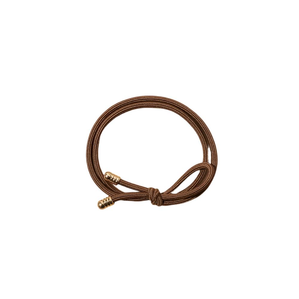 Elastic Twist Hair Tie with Metal Layered Bow