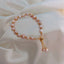 Golden Freshwater Pearl Bee Bracelet