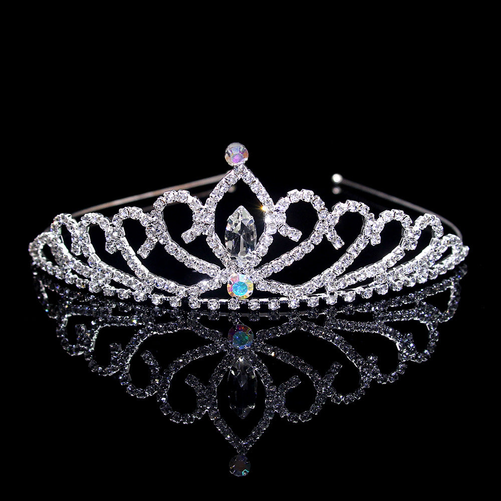 Women's Elegant Bridal Rhinestone & Pearl Crown Headband