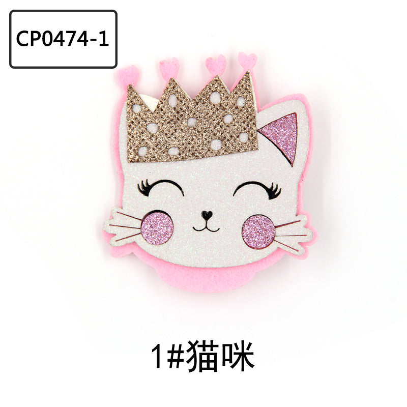 Rainbow Unicorn Cat Sequin Hair Clip for Kids