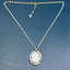 Simple Oval Imitation Pearl and Mother of Pearl Cross Pendant Necklace for Women