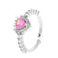 Fashion Heart Shape Zircon Open Ring for Women