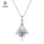 Simple Sterling Silver Moissanite Pendant Necklace