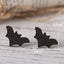 Vintage Halloween Pumpkin Ghost Bat Tassel Wooden Stud Earrings for Women