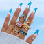 Fashion Snake Alloy Plating Rhinestones Unisex Rings 1 Piece