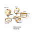 New Creative Simple Spiral Three-dimensional Cross Tail Ring 5-piece Set