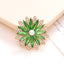 40mm Zinc Alloy Rhinestone Pearl Flower Car Vent Decoration Accessory