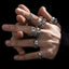 Creative Punk Skull Joker Ring Set - Double Chain & Statement Pieces