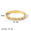 Casual Tropical Geometric 18K Gold Plated Zircon Stainless Steel Bracelet