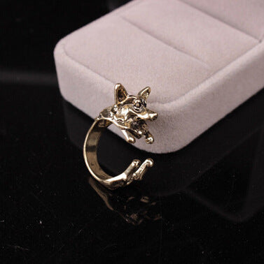 1 Piece Fashion Animal Adjustable Alloy Rings - Cute Dog, Cat, Elephant Design