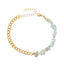 Elegant Geometric 18K Gold Plated Stainless Steel Beaded Anklet