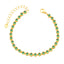 Minimalist Gold Plated Zircon Bracelet with Colorful Stones