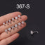 Fashion Flower 316L Stainless Steel Nose Rings & Studs with Micro Pave Zircon