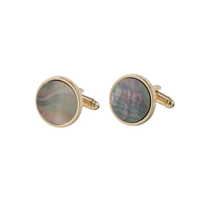 Abalone Fritillary Gradient Shell Men's Cufflinks