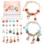 Fashion Cartoon Alloy Plated Girl's Bracelet Set with Christmas Countdown DIY Bead Kit