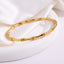 Elegant 18K Gold Plated Stainless Steel Bangle and Titanium Steel Diamond Bracelet Set