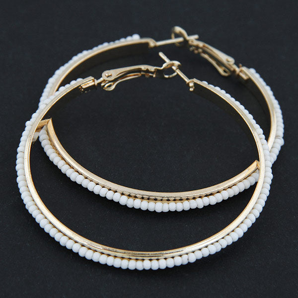 Fashion Jewelry Metal Versatile Simple Bead Earrings