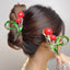 Strawberry Durian Cherry Metal Hair Claw Clip with Imitation Pearl