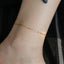 Casual Minimalist 18K Gold Plated Stainless Steel Women's Anklet