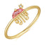 18k Gold Colorful Zircon Marine Animal Ring