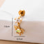 18K Gold Plated Snake Butterfly and Flower Zircon Cartilage Ear Studs