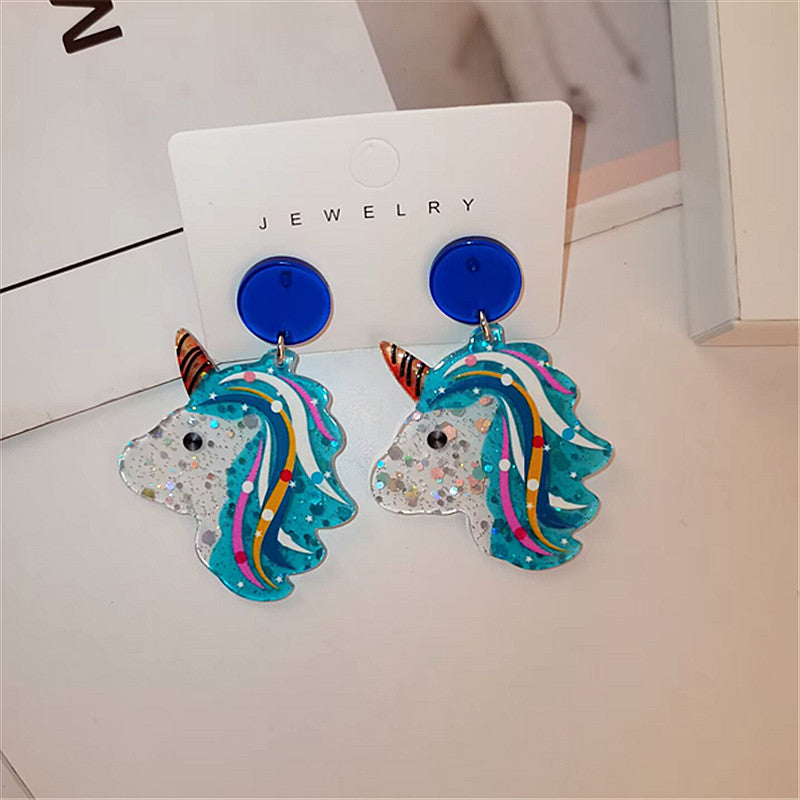 1 Pair Mermaid Acrylic Glitter Fashion Women's Earrings