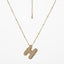 IG Style Minimalist Letter Zircon Pendant Necklace - Gold & Silver Plated