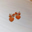 Fashion Solid Color Heart-shaped Alloy Earrings Wholesale