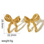 French Style Bow Knot Alloy & Titanium Steel Earrings - Light Luxury Stainless Steel Studs for Women