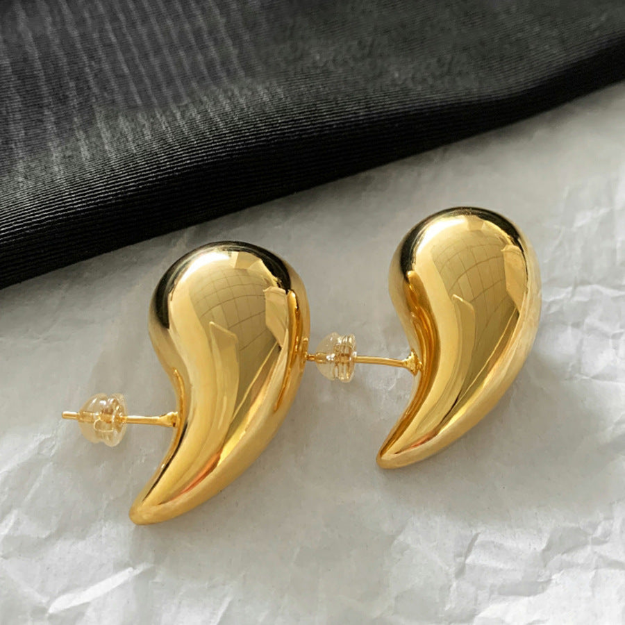 1 Pair Modern Style Flame Plating Copper Earrings