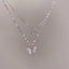 Fashion Double Rhinestone Butterfly Pendent Alloy Necklace