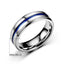 Fashion Geometric Blue Titanium Steel Minimalist Couple Ring