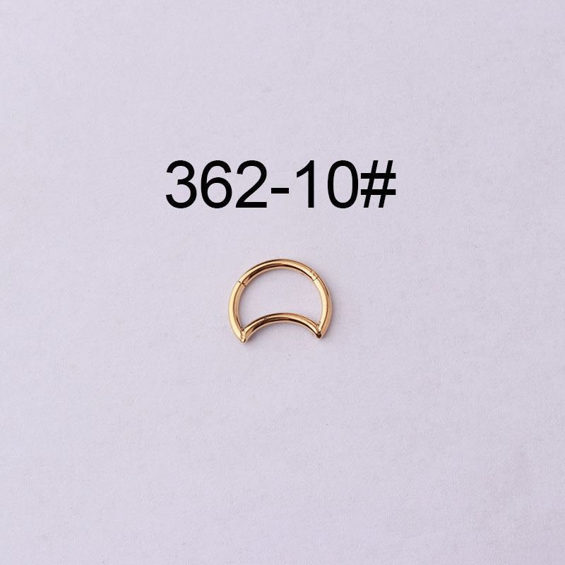 Hollow Moon Drop Shape Stainless Steel Nose Ring