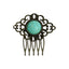 Retro Diamond Pearl Leaf Hair Comb Clip