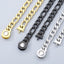 Geometric Titanium Steel 18K Gold Plated Necklace and Bracelet Set with Crystal Clasp