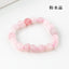 Simple Round Natural Stone Crystal Beaded Bracelet for Women