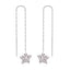Fashion Star Stainless Steel Plating Drop Earrings 1 Pair