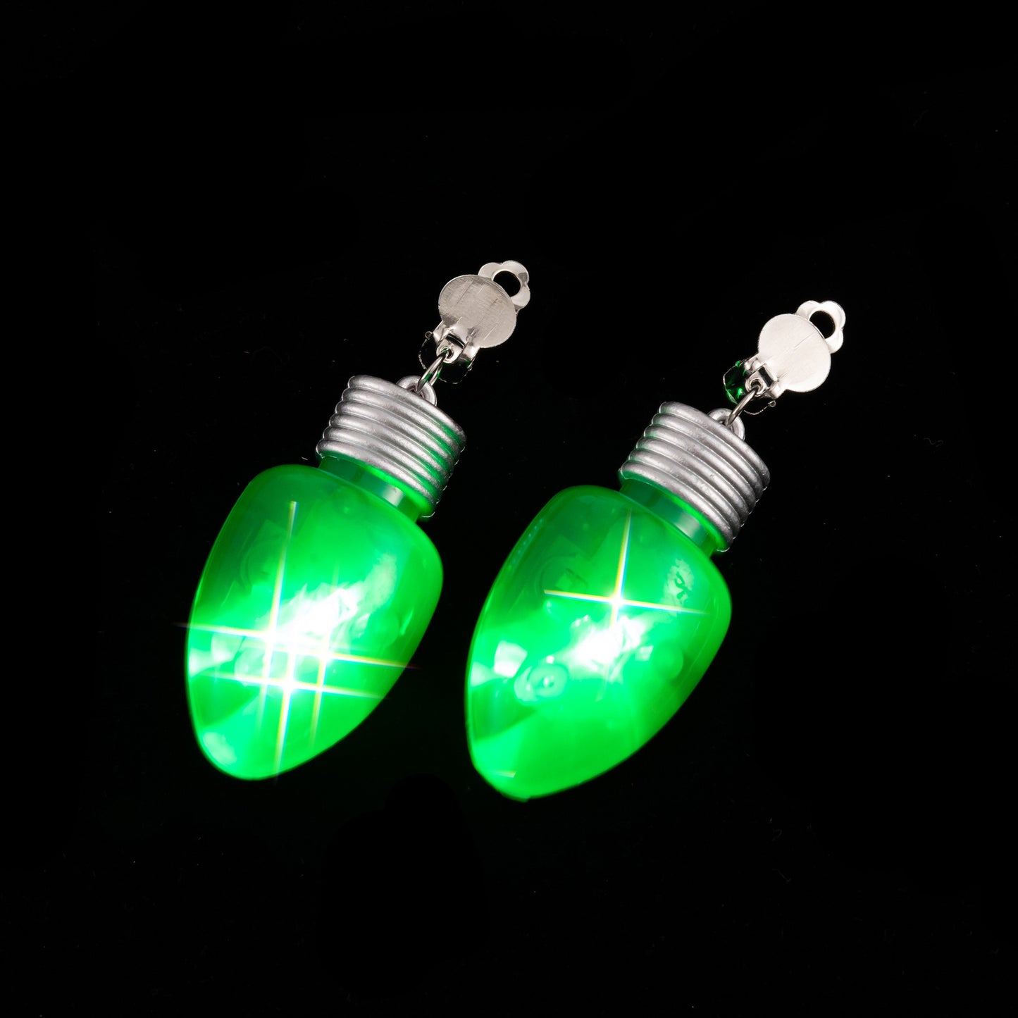 Fashion Christmas Tree Santa Claus Light-Up Drop Earrings for Women