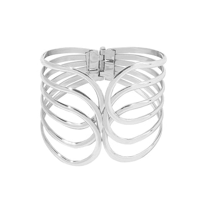 Hip-Hop Punk Geometric Alloy Plated Women's Bangle Bracelet