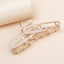 Women's Elegant Metal Plated Pearl Hair Claw Clip