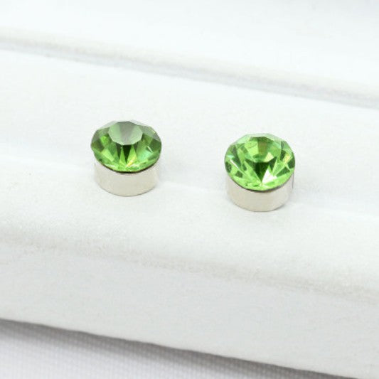 Zircon Rhinestone Magnetic Earrings - Unisex Non-Pierced Flash Diamond Studs