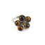 Handmade Winding Natural Crystal Stone Beaded Flower Adjustable Ring R21