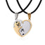 Fashion Cat Titanium Steel Pendant Necklace for Couples