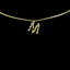 Simple Style 18k Gold Zircon Letter Pendant Necklace