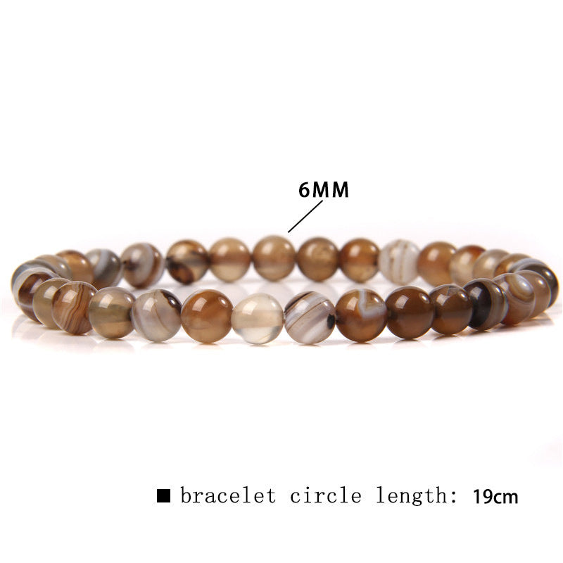 Fashion Natural Stone Crystal Agate Beaded Bracelet for Women