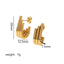 1 Pair Simple Style U Shape Plating 304 Stainless Steel 18K Gold Plated Ear Studs