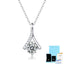 Simple Sterling Silver Moissanite Pendant Necklace