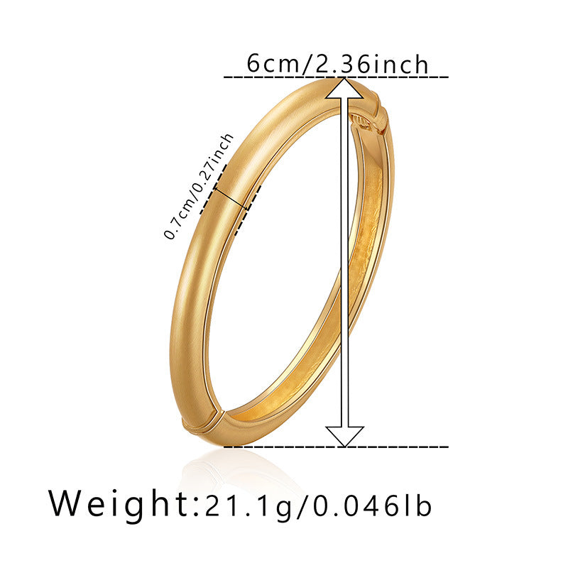 Elegant Minimalist Alloy Bangle Bracelet for Women