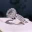 Exquisite Gypsophila Zircon Micro-inlaid Silver Wedding Ring